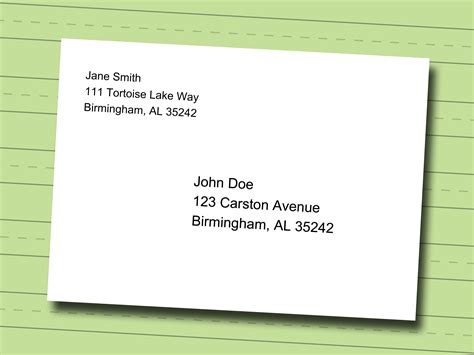mailing address format.
